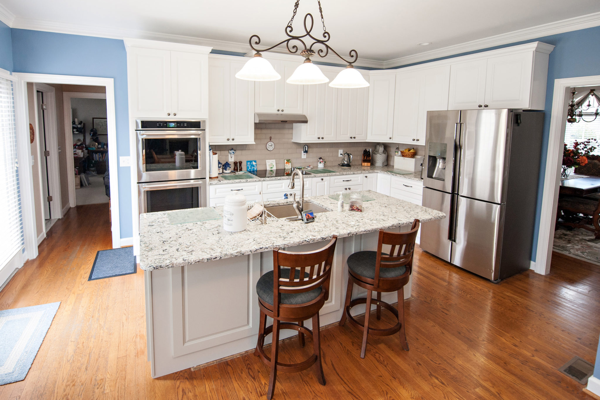 granite seams for kitchen with corner sink