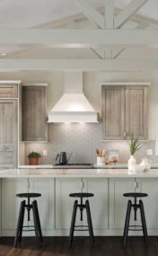 kitchen with island and chairs